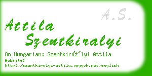 attila szentkiralyi business card